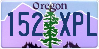 OR license plate 152XPL