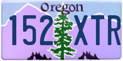 OR license plate 152XTR