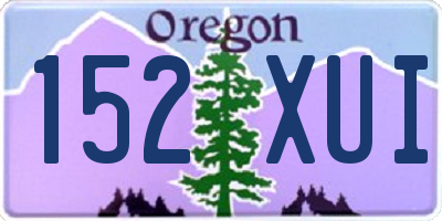 OR license plate 152XUI