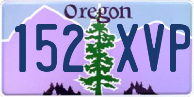 OR license plate 152XVP