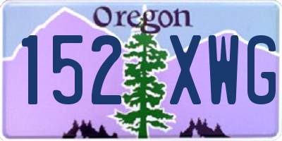 OR license plate 152XWG