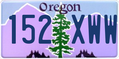 OR license plate 152XWW