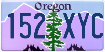 OR license plate 152XYC
