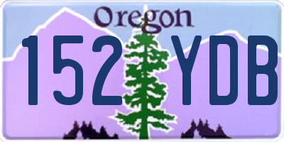 OR license plate 152YDB