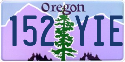 OR license plate 152YIE