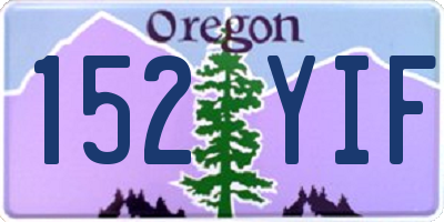OR license plate 152YIF