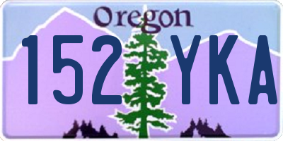 OR license plate 152YKA