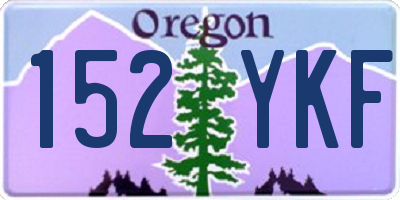 OR license plate 152YKF