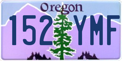 OR license plate 152YMF