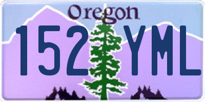 OR license plate 152YML