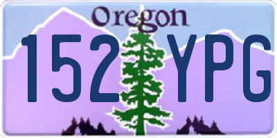 OR license plate 152YPG