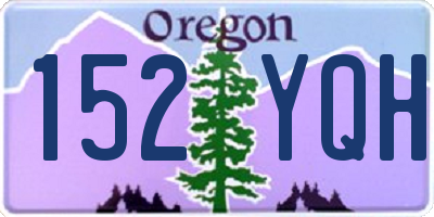 OR license plate 152YQH