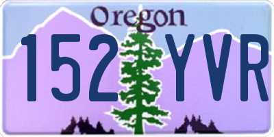 OR license plate 152YVR