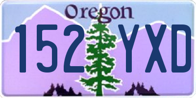OR license plate 152YXD
