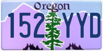 OR license plate 152YYD