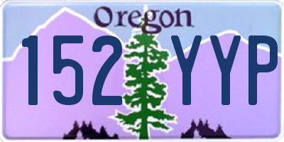 OR license plate 152YYP