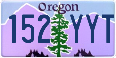 OR license plate 152YYT