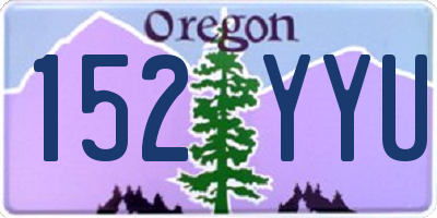 OR license plate 152YYU