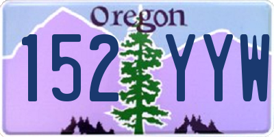 OR license plate 152YYW