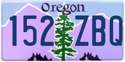 OR license plate 152ZBQ