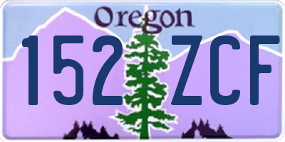 OR license plate 152ZCF