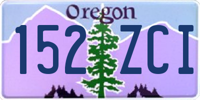 OR license plate 152ZCI