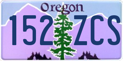 OR license plate 152ZCS