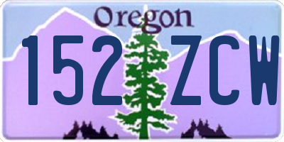 OR license plate 152ZCW