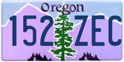 OR license plate 152ZEC
