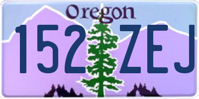 OR license plate 152ZEJ