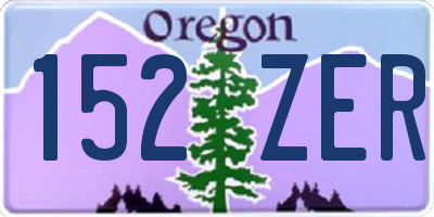 OR license plate 152ZER