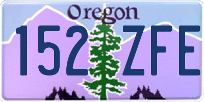 OR license plate 152ZFE