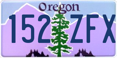 OR license plate 152ZFX