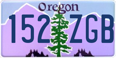 OR license plate 152ZGB