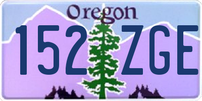 OR license plate 152ZGE