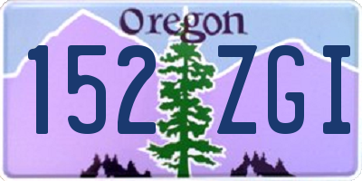 OR license plate 152ZGI