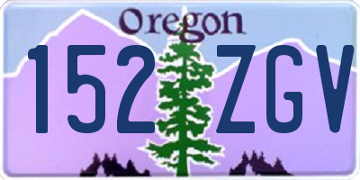 OR license plate 152ZGV