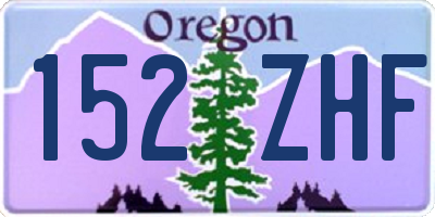 OR license plate 152ZHF