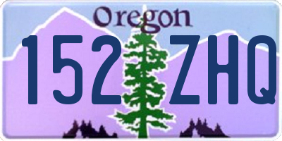 OR license plate 152ZHQ
