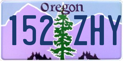 OR license plate 152ZHY