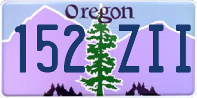 OR license plate 152ZII