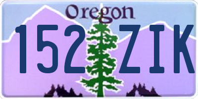 OR license plate 152ZIK