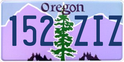 OR license plate 152ZIZ