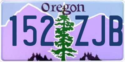OR license plate 152ZJB