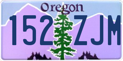 OR license plate 152ZJM