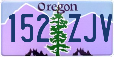 OR license plate 152ZJV