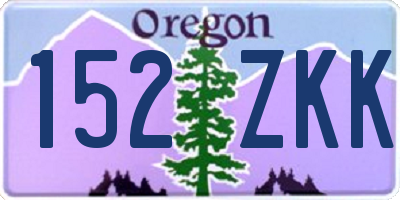 OR license plate 152ZKK