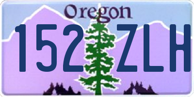 OR license plate 152ZLH