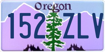 OR license plate 152ZLV