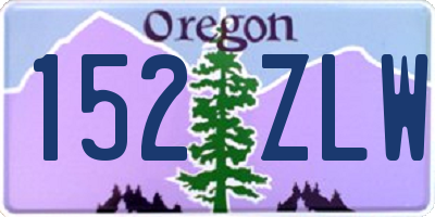 OR license plate 152ZLW